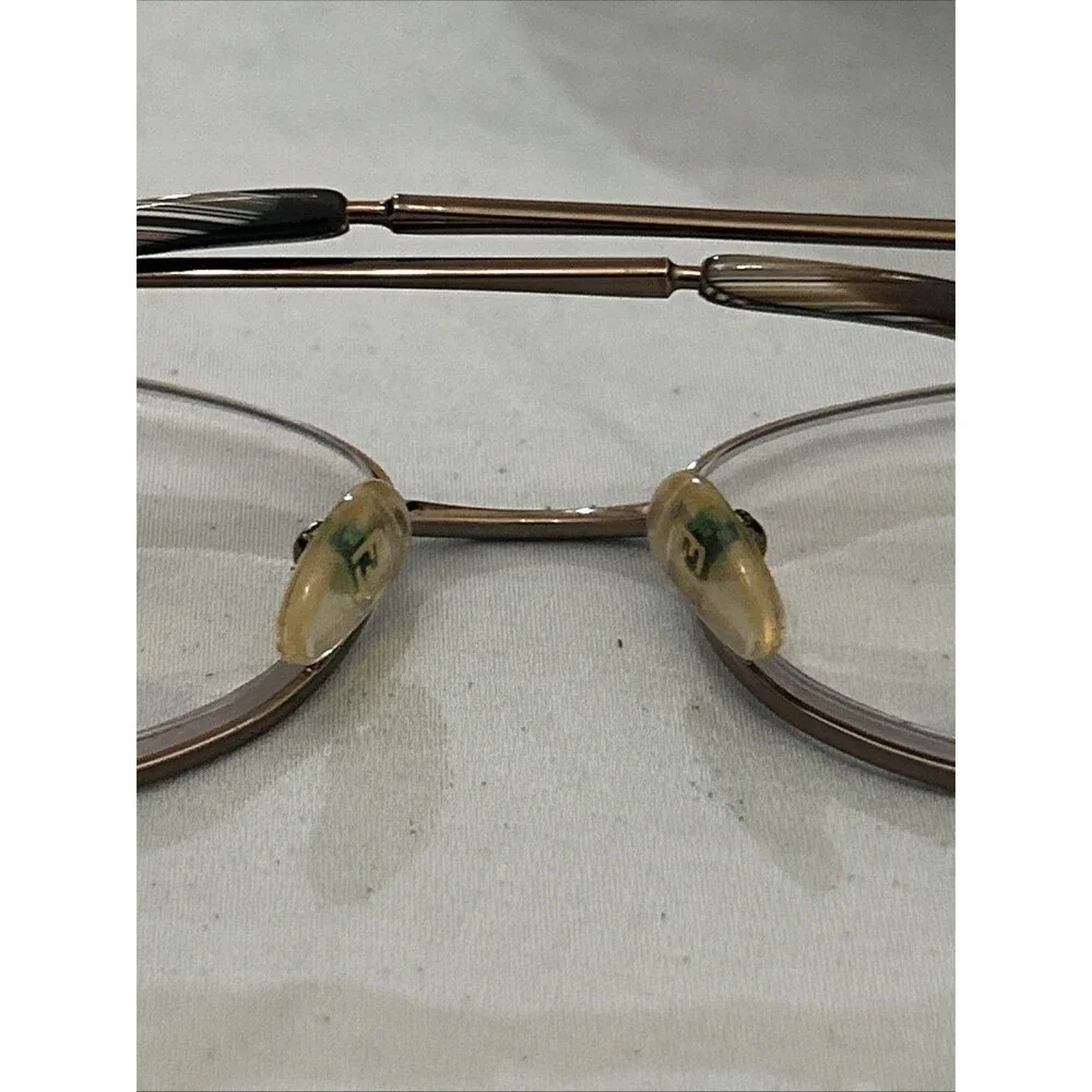 Vintage Fendi F570 Eyeglasses Frame Bronze Crystal 54☐18 135 Italy w/ Case